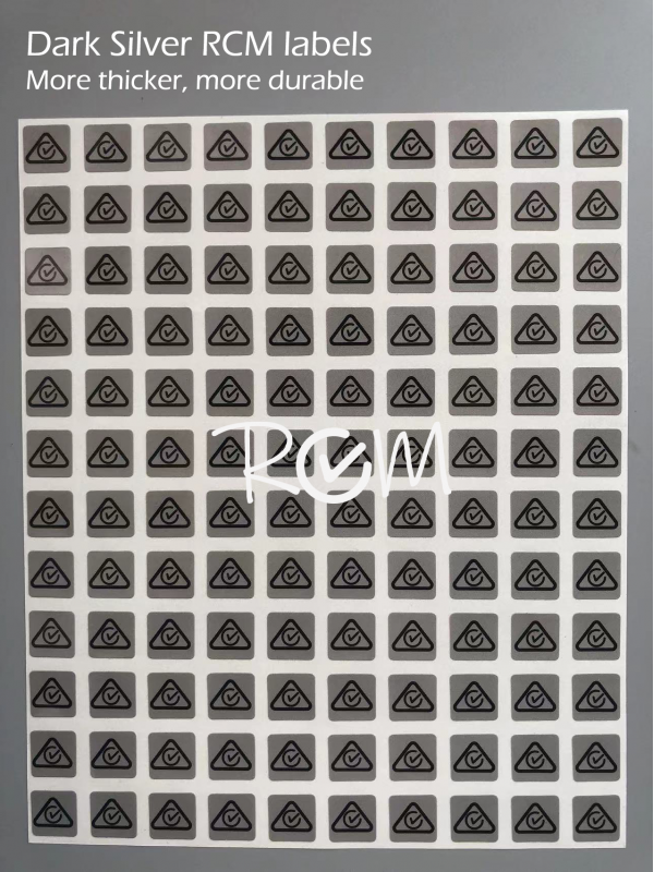 Dark Silver RCM Labels 10x10mm