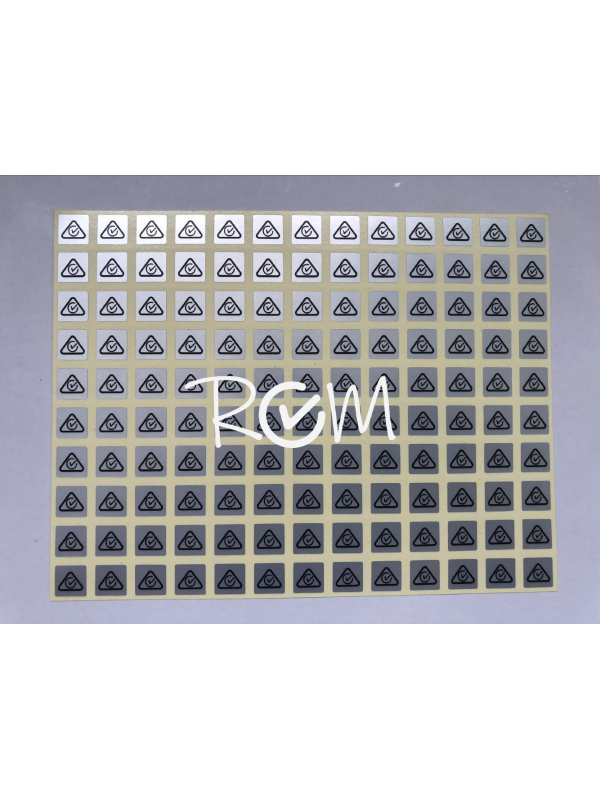 Silver RCM Labels 10x10mm